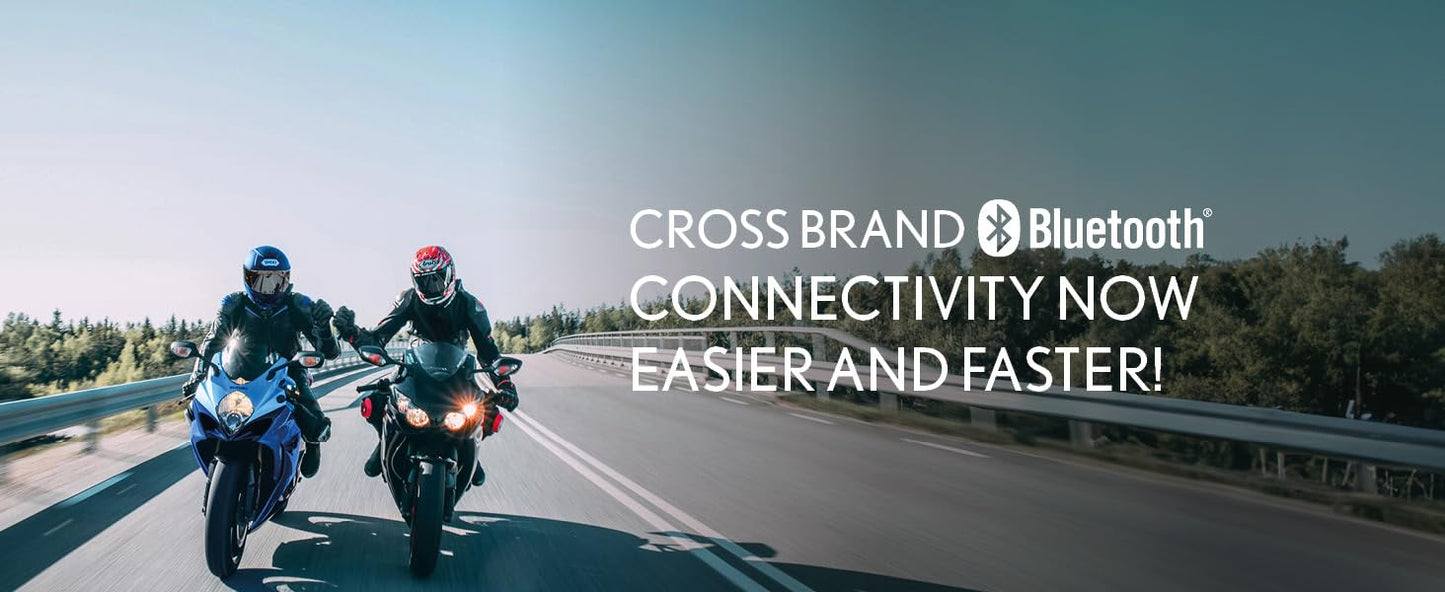Cardo Systems FREECOM - 2 Cascos de Motocicleta con Sistema de comunicación Bluetooth de 2 vías, conectividad Bluetooth Universal, Impermeable, Altavoces de 40 mm, Paquete Doble