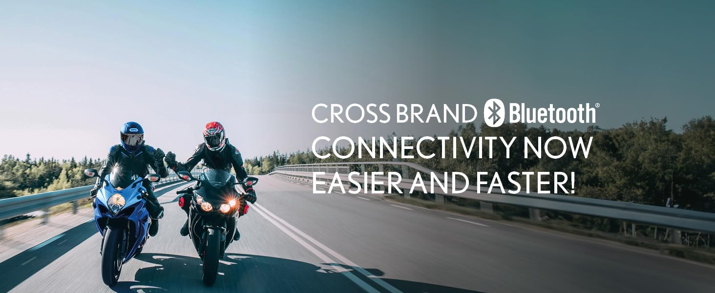 Cardo Systems FREECOM - 2 Cascos de Motocicleta con Sistema de comunicación Bluetooth de 2 vías, conectividad Bluetooth Universal, Impermeable, Altavoces de 40 mm, Paquete Doble
