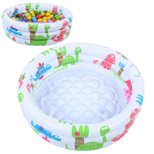 Airshi Piscina Mini de Dinosaurios para Niños, Impermeable, Redonda, Inflable de 60cm/23,6 Pulgadas para Bebés y Niños