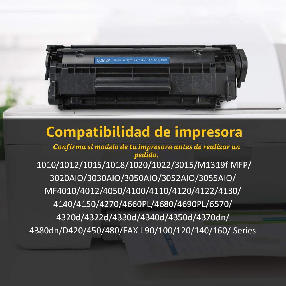 Cartucho de Tóner V4INK Negro Genérico Compatible con HP Laserjet 12A Q2612A