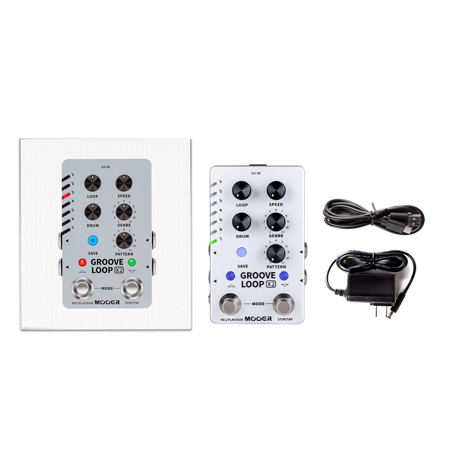 Máquina de Batería MOOER Groove Looper Estéreo con 140 Minutos de Bucles para Guitarra
