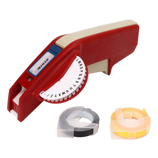 GLOGLOW Fabricante de Etiquetas en Relieve Manual, Operación Manual, Grabador Duradero para Hacer Etiquetas para la Organización de Edición de Oficina Y Hogar(Negro)