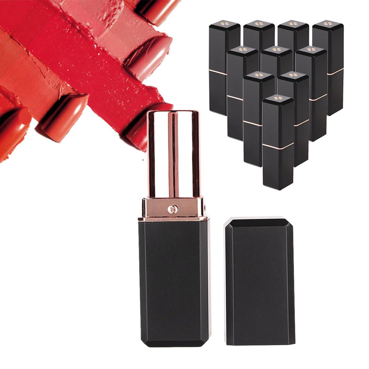 10pcs Contenedor de Labiales, Mini Contenedor de Labial, DIY Tubo de Brillo Labial Vacio, Tubos para Labiales Vacios, Tubo de Lapiz Labial