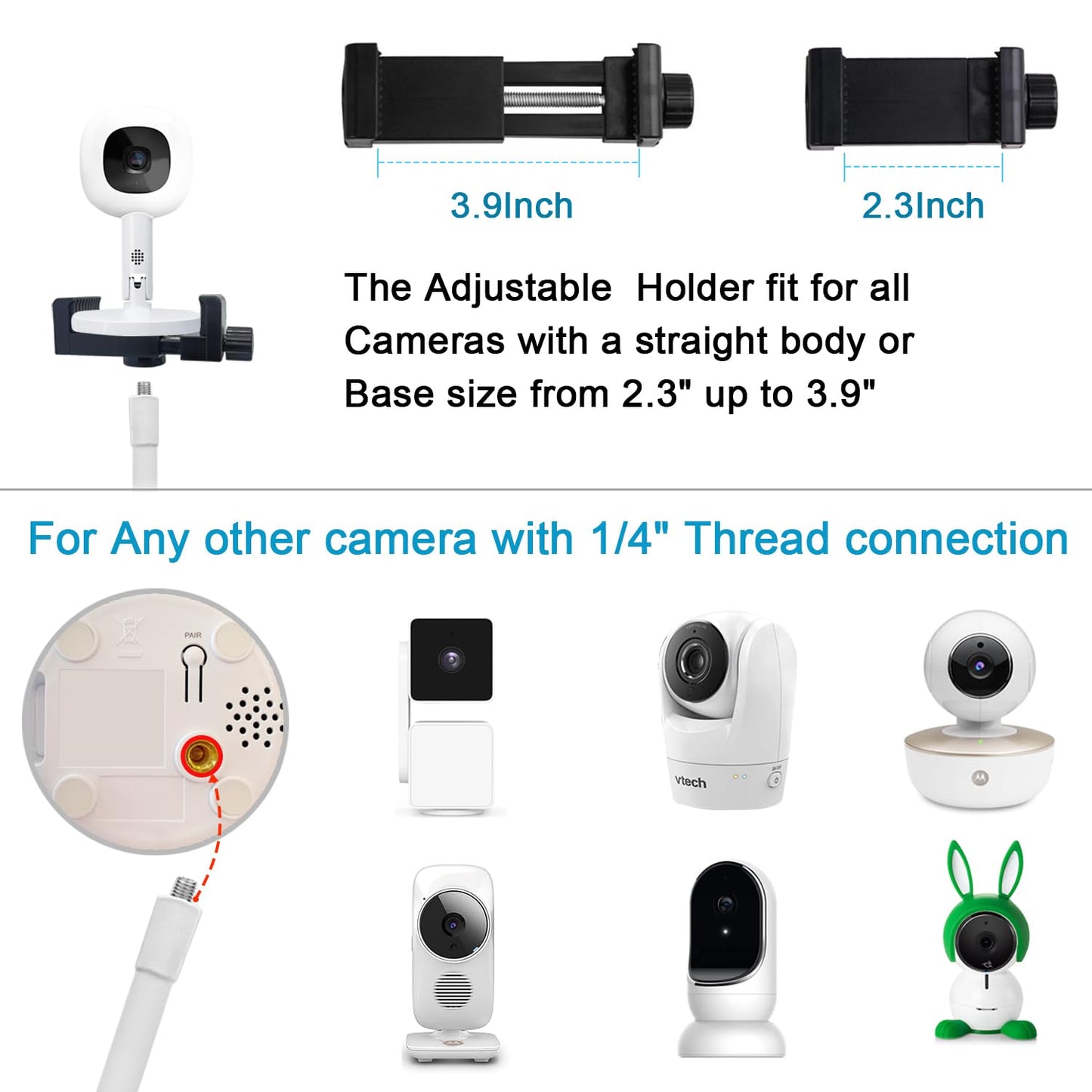 Soporte para Monitor de Bebé AISVAN Altura Ajustable Compatible con Hellobaby y Nanit Pro Flexibilidad Avanzada