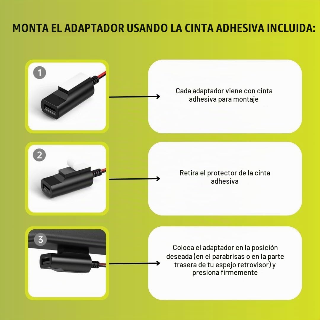 Adaptador de Energía para Dashcam SimpleUSBPort Tipo A de 10 Pines