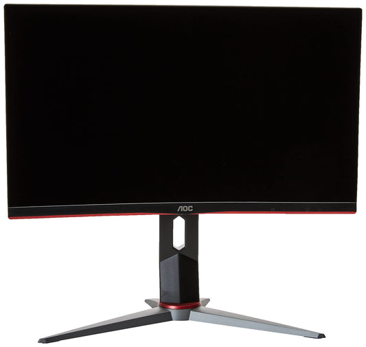 AOC C24G2 Monitor de Juego Curvo sin Marco de 24" Pulgadas, 1920x1080 FHD, 1500R Curvado VA, 1ms, 165Hz, AMD FreeSync, Altura Ajustable HAS. Garantía de 3 años en Panel.