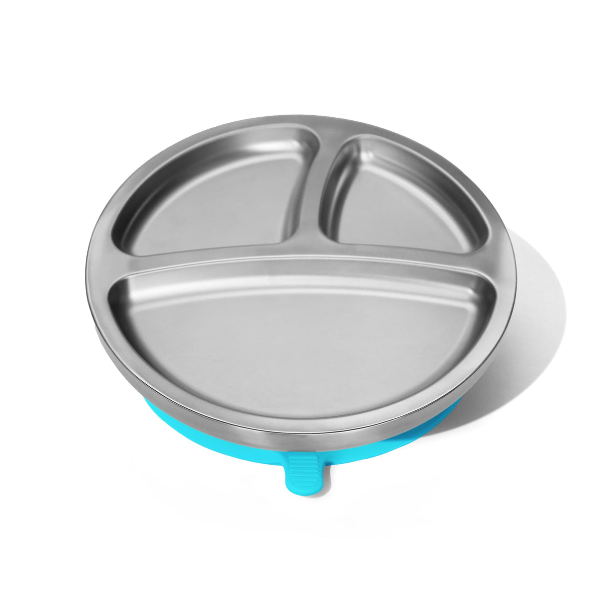 Avanchy - Plato de acero inoxidable para niños pequeños, con ventosa