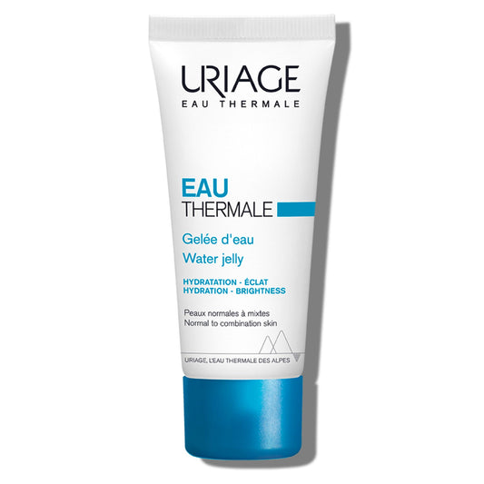 Uriage Eau Thermale gel hidratante con Ácido Hialurónico 40ml - 24H Hidratación Intensa y luminosidad. Gel facial fundente ligero y fresco para pieles normales a mixtas - Efecto refrescante y aroma fresco - No comedogénico