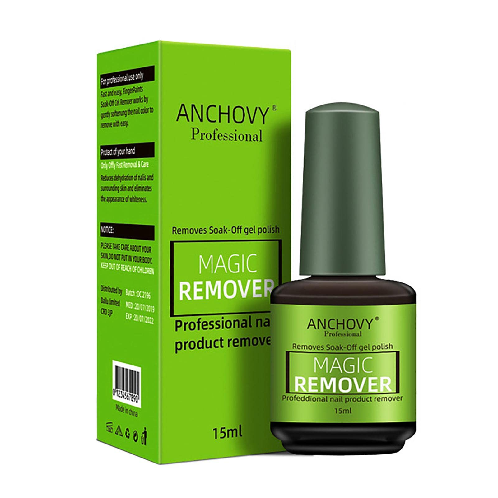 Removedor ANCHOVI De Gelish Para Uñas 15ml - Quita Esmalte De Gel Mágico Sin Dañar