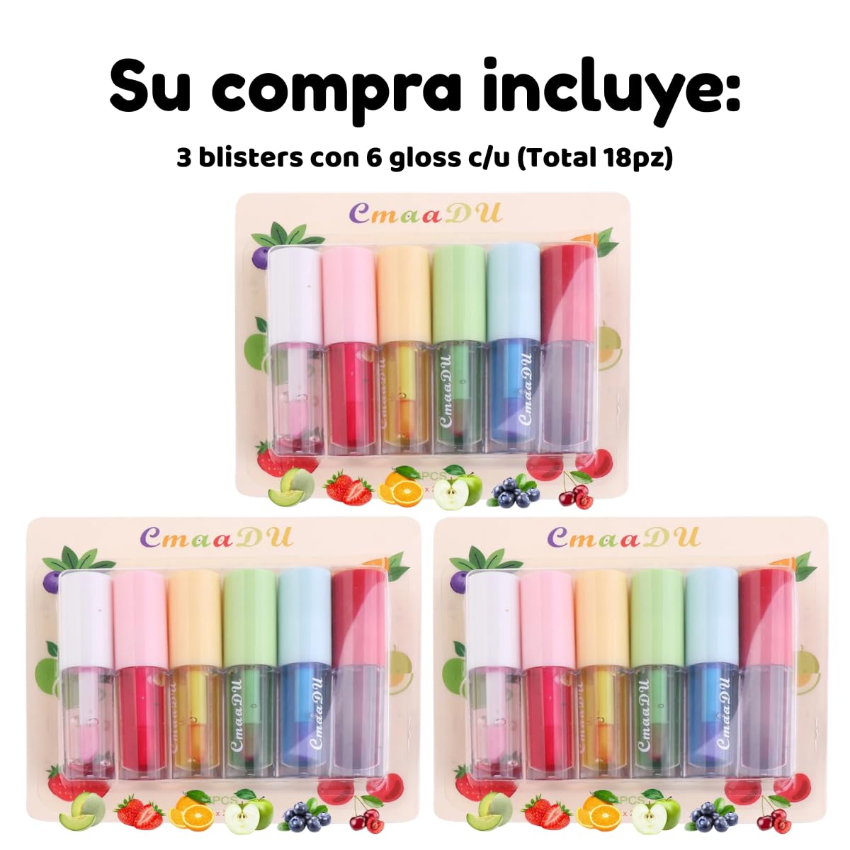 Paquete de Bálsamos Labiales y Lip Gloss Hidratantes Diseños Sorpresa, Set Surtido Reparador para Labios Resecos, Brillo Suave y Portátil, Ideal para Regalo o Recuerdos (18, Estandar)