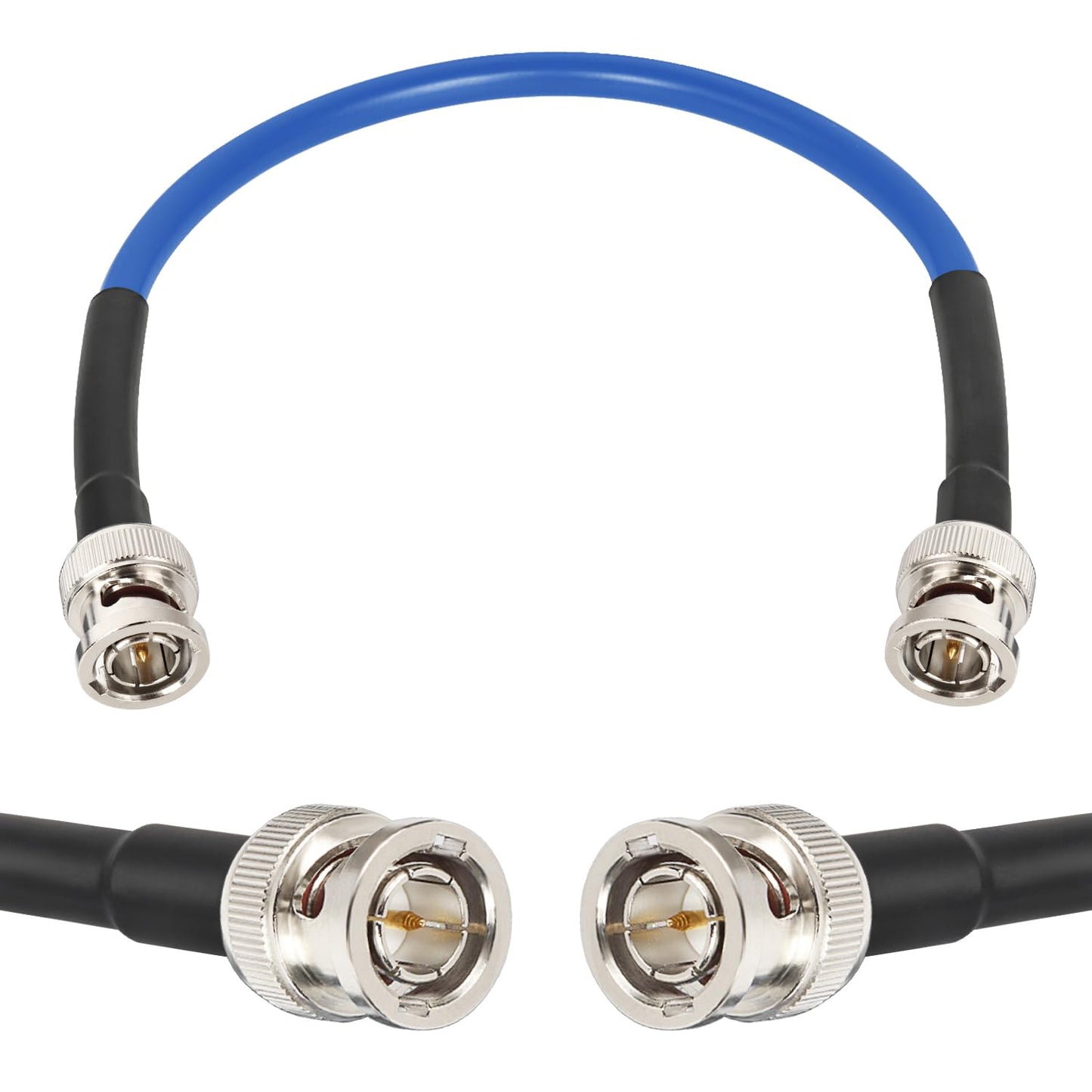XRDS - Cable de RF 12G SDI de 1 Pie, 75ohm BNC Compatible Con HD-SDI/3G/6G/12G-SDI/4K/8K Para Cámara de Seguridad y Convertidor de Video