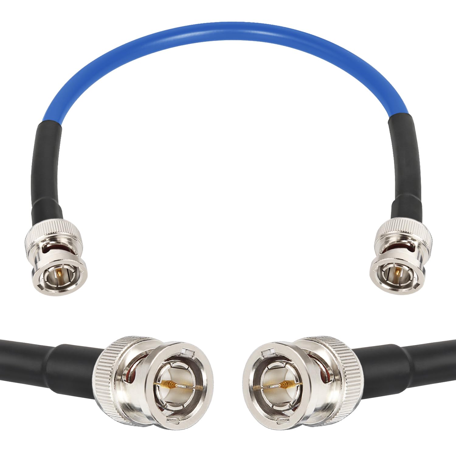 XRDS - Cable de RF 12G SDI de 1 Pie, 75ohm BNC Compatible Con HD-SDI/3G/6G/12G-SDI/4K/8K Para Cámara de Seguridad y Convertidor de Video