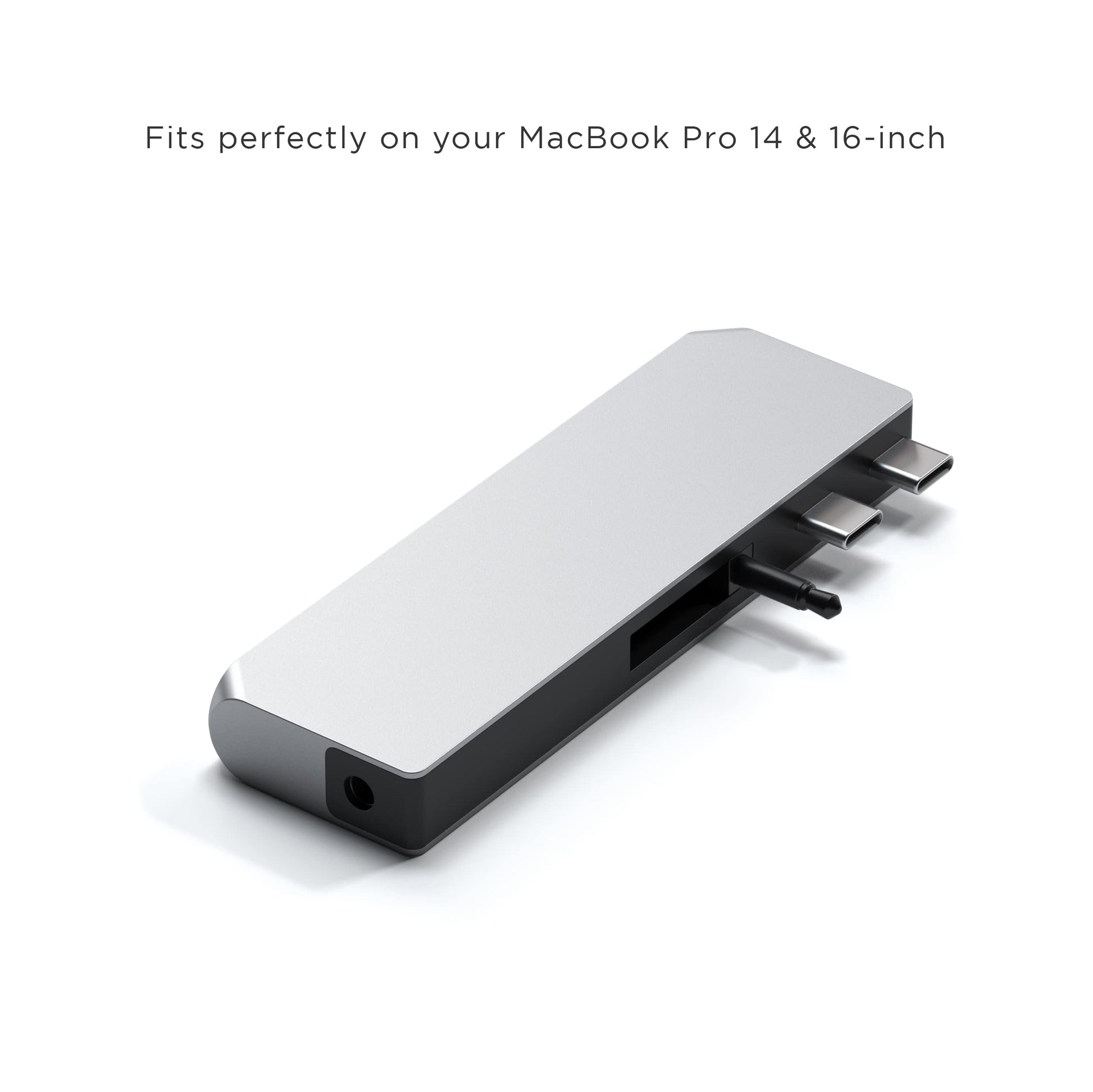 Hub Pro Mini SATECHI Plata USB4 con Ethernet y Jack de Audio para MacBook Pro/Air M2/M1