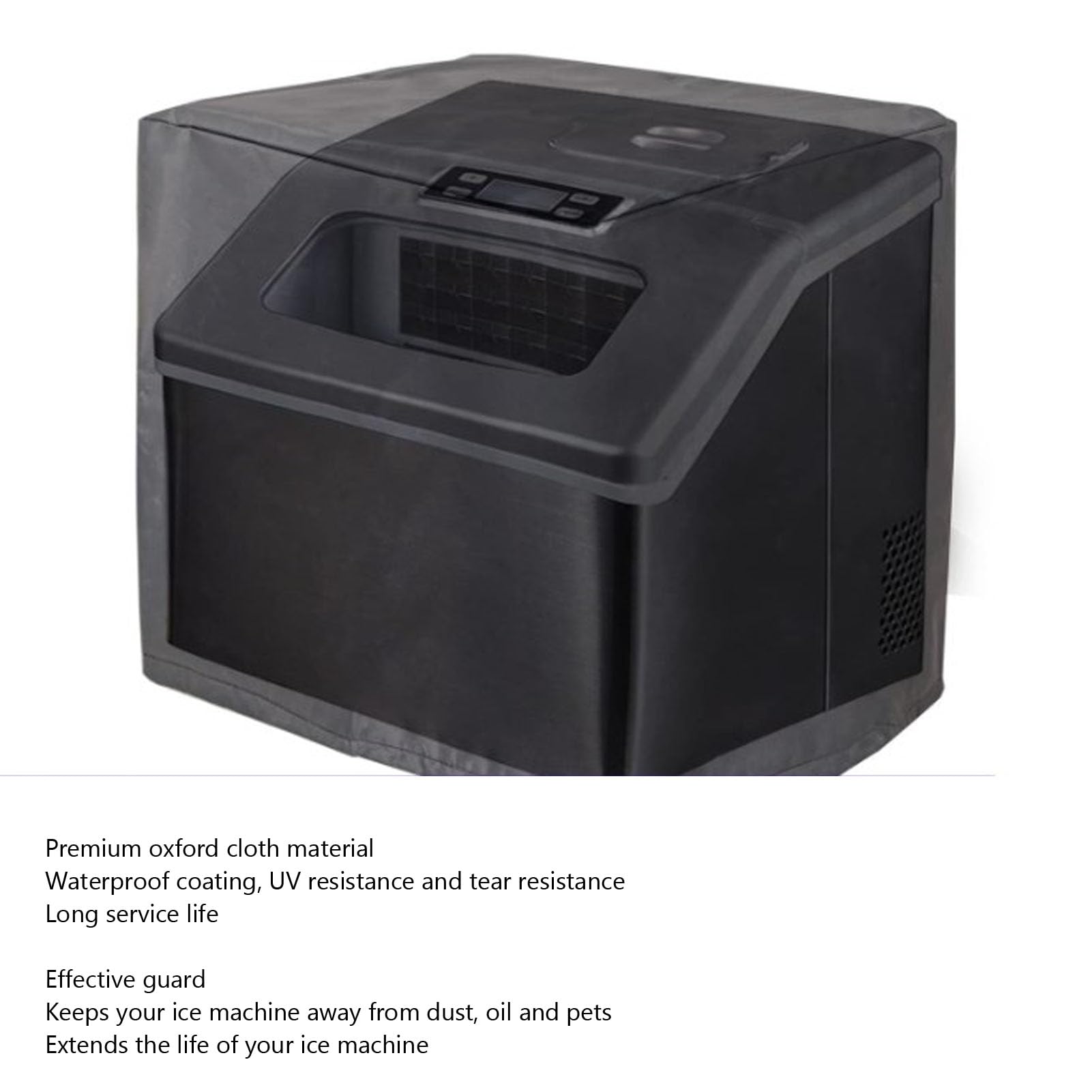 Cubierta Impermeable para Máquina de Hielo de Encimera, Portátil, Cubierta Protectora de Tela Oxford 420D