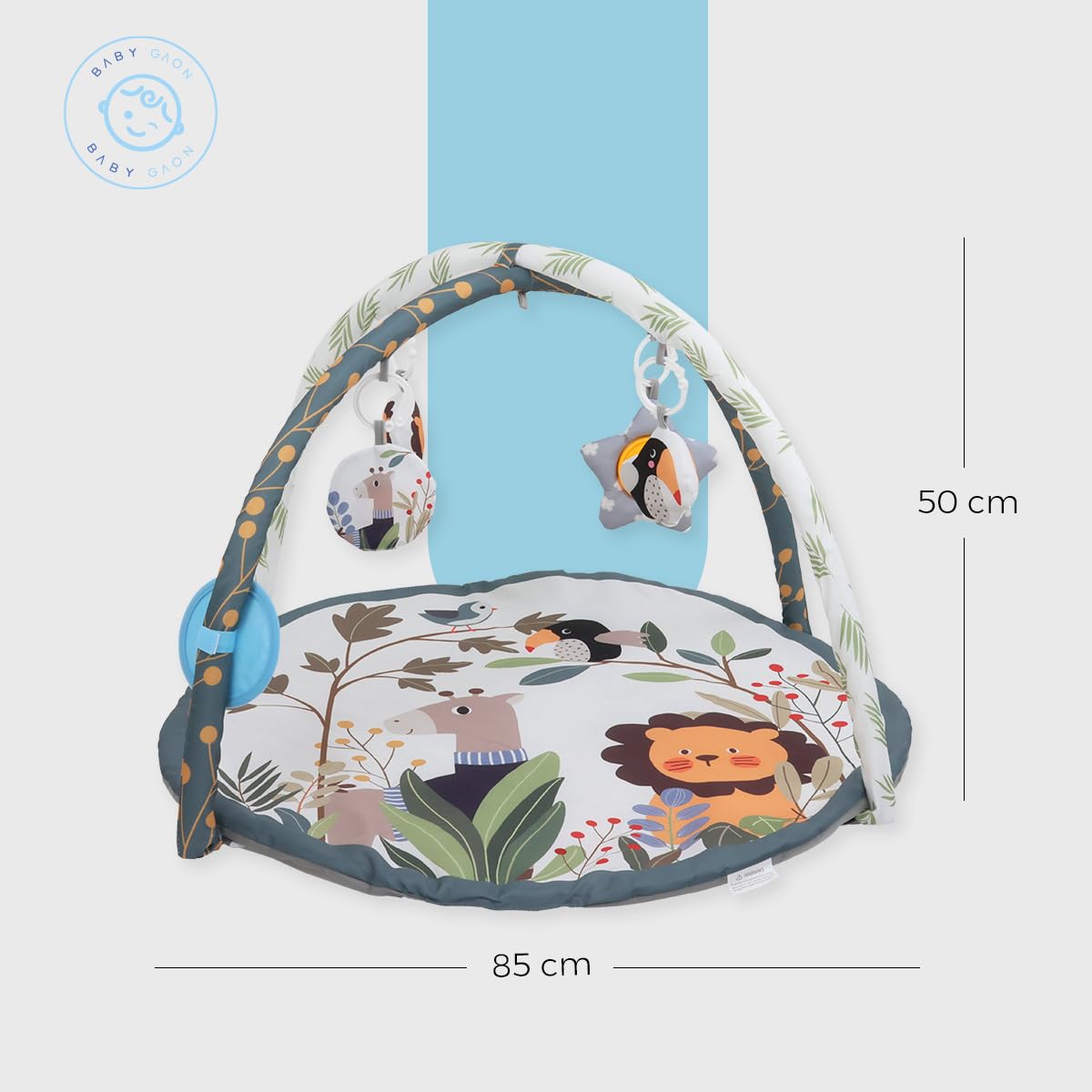 BABY GAON Gimnasio Didactico Estimulador para Bebe Juguetes Interactivos Y Musica (Gris)