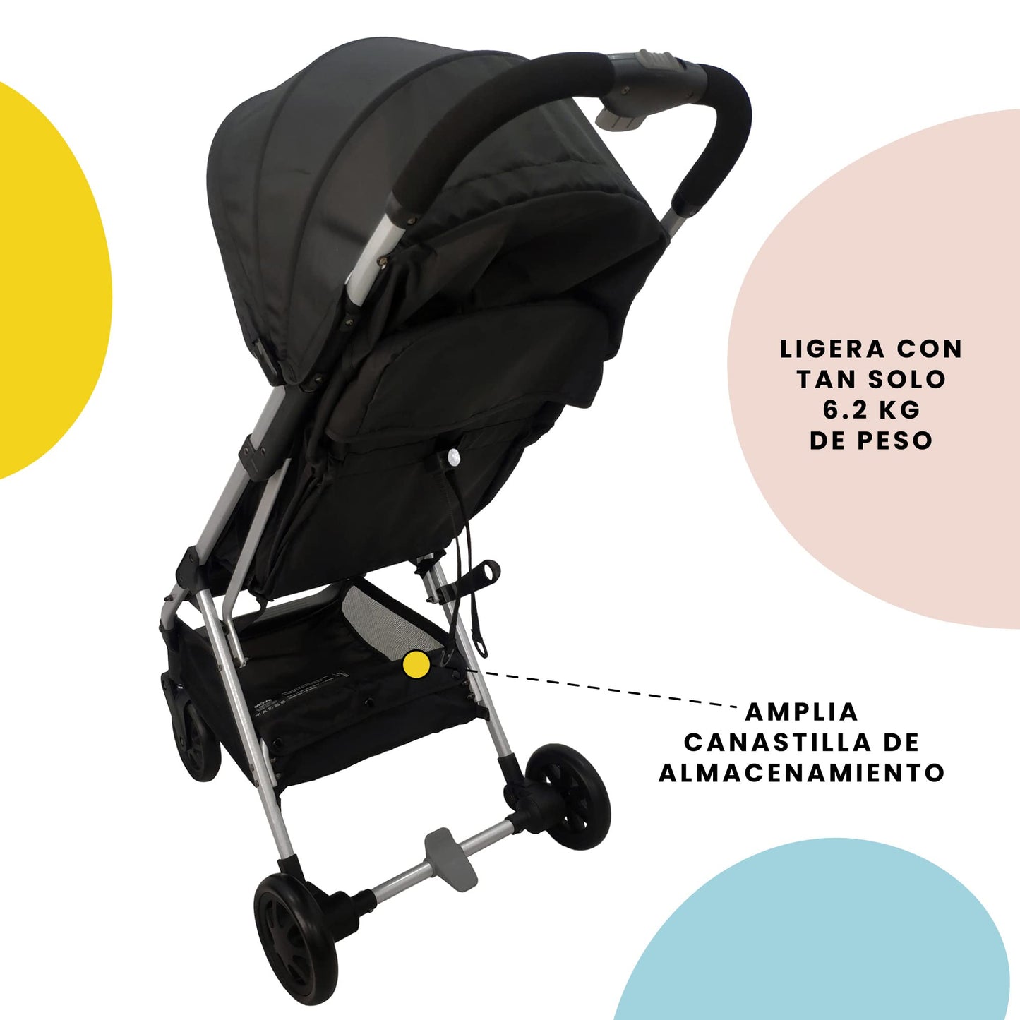 Carriola Safety 1st Negro Ligera y Compacta para Bebé