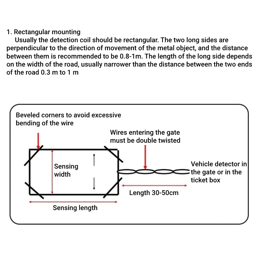 Detector de Bucle Inductivo Fafeicy Negro de un Solo Canal para Control de Acceso y Seguridad en Estacionamiento