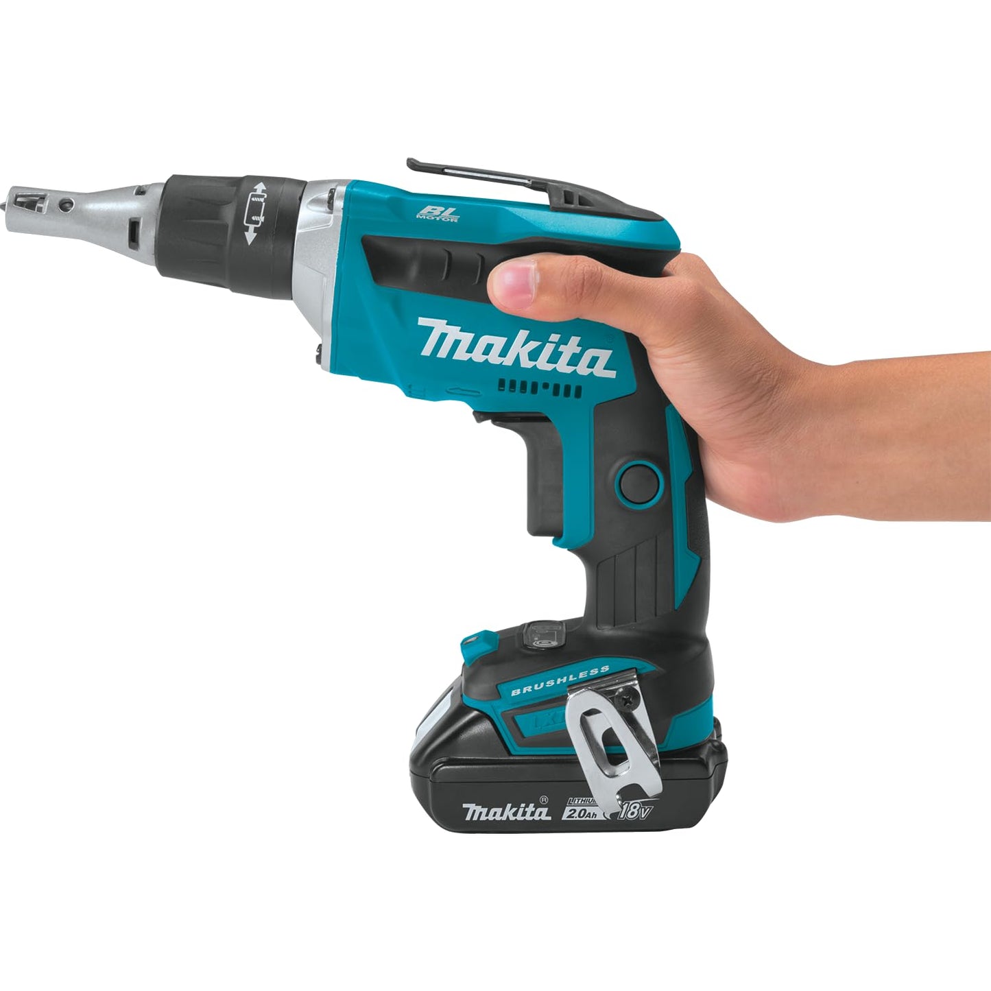 Makita DFS452Z Kit de destornillador de pared de yeso inalámbrico de 1/4 pulgadas con motor sin escobillas