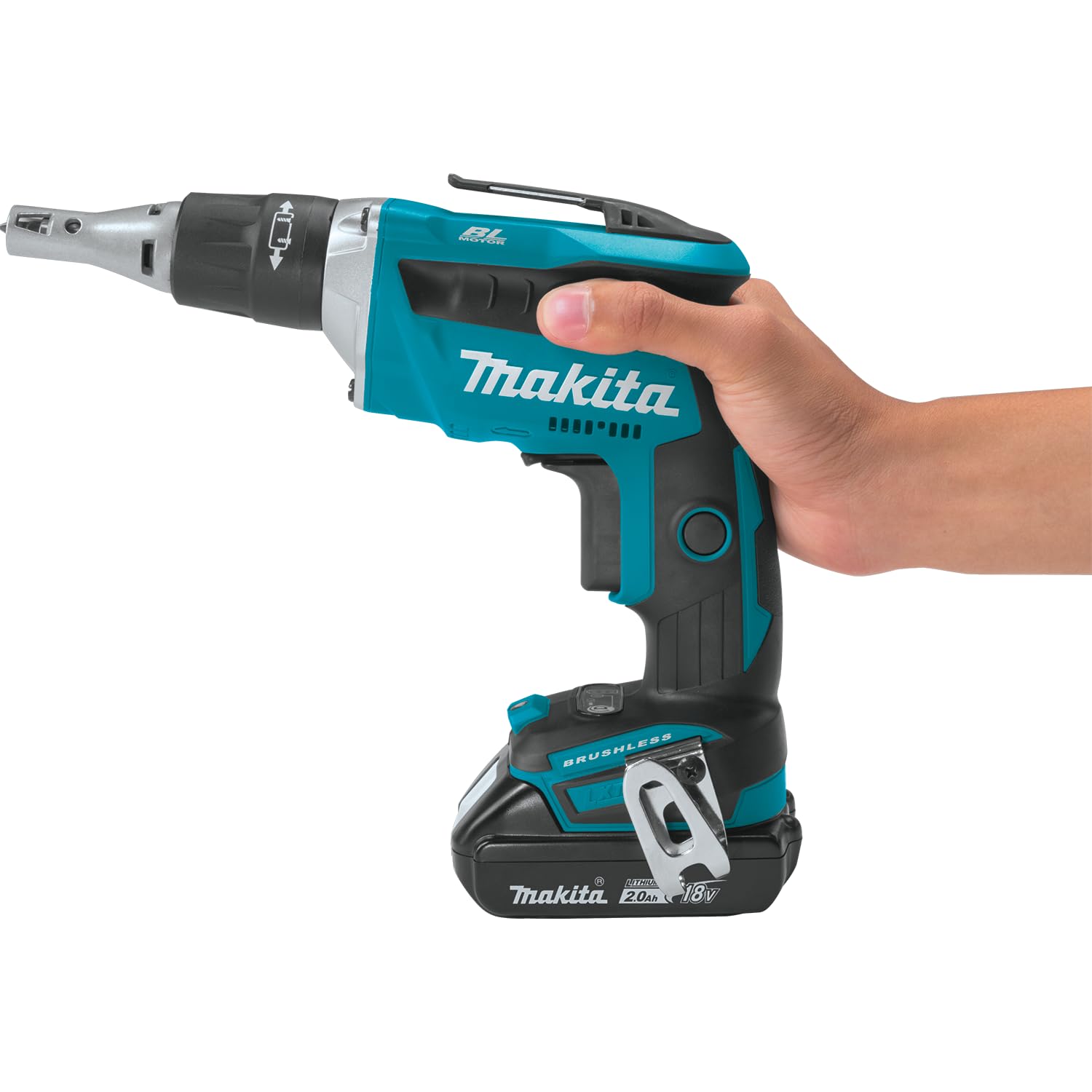 Makita DFS452Z Kit de destornillador de pared de yeso inalámbrico de 1/4 pulgadas con motor sin escobillas