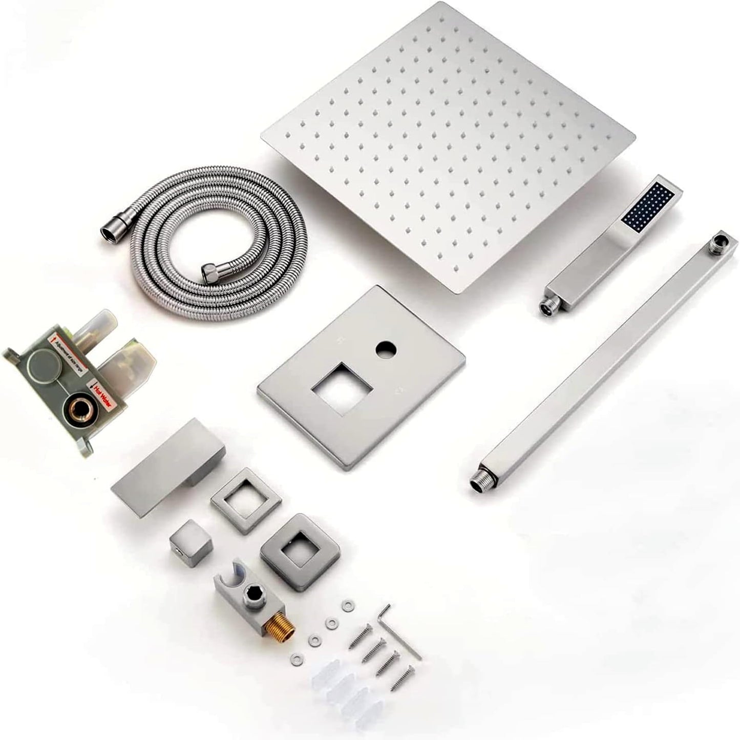 Sistema de Ducha TEKXDD Acero Inoxidable Alta Presión con Cabeza de Lluvia y Ducha de Mano