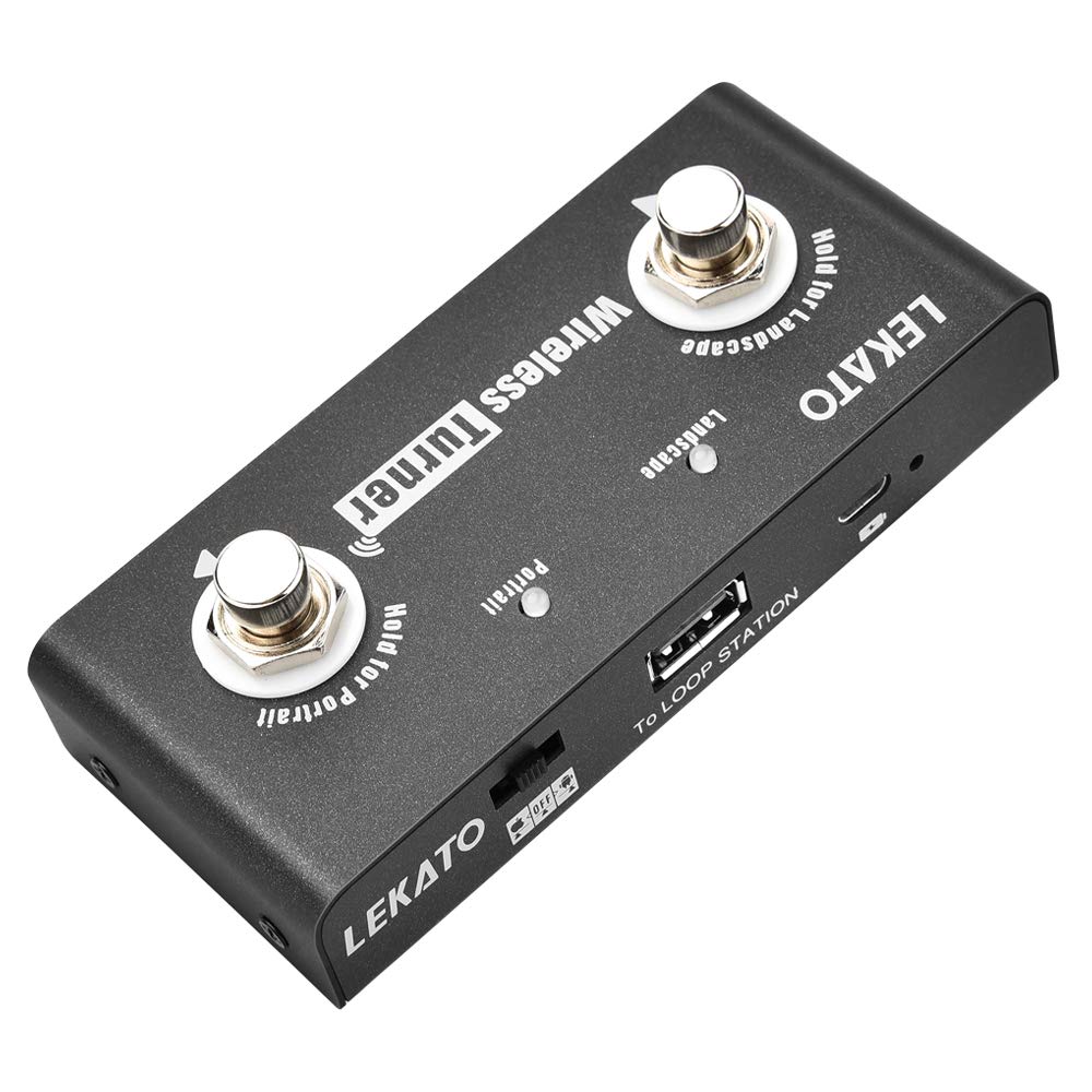 LEKATO - Pedal inalámbrico para pedales Bluetooth para tabletas y teléfonos (sistema Android e iOS superior a la versión 13.4) - Pedal externo para control de conmutación de sintonizador de pedal de