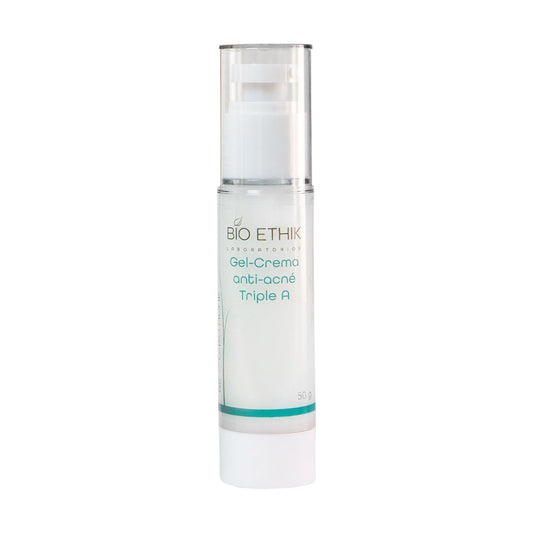 Bio Ethik Gel Crema Anti Acne Triple A para Pieles Sensible 50gr| Controla y Desinflama Granos y Puntos Negros