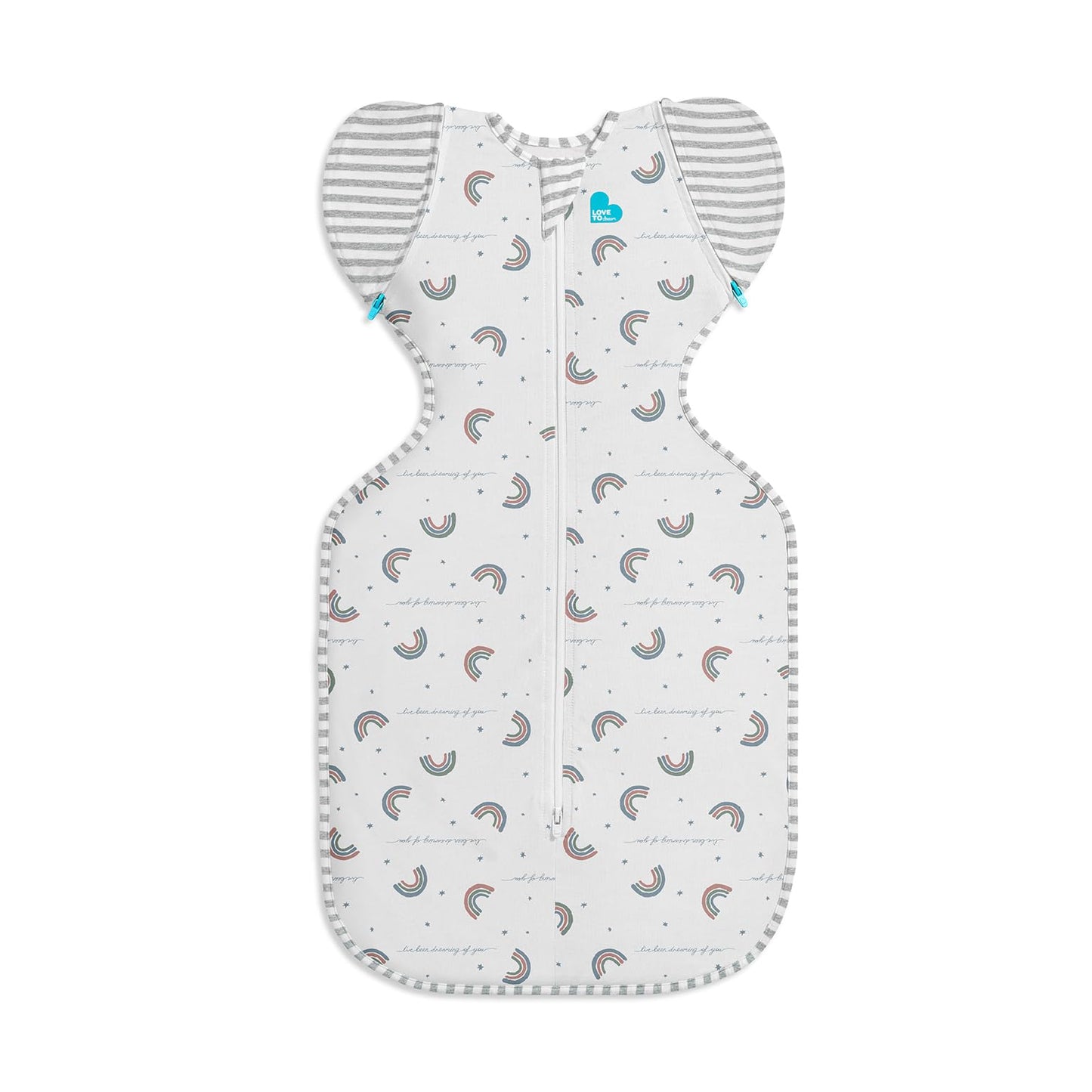 Love To Dream Swaddle UP, Saco para Dormir Bebe de Transición Ideal para el Sueño Cómodo - Saquitos para Dormir Bebe 8.6-10.9 Kg para Climas de 20°C - 24°C - Costal de Algodón Color Arcoíris