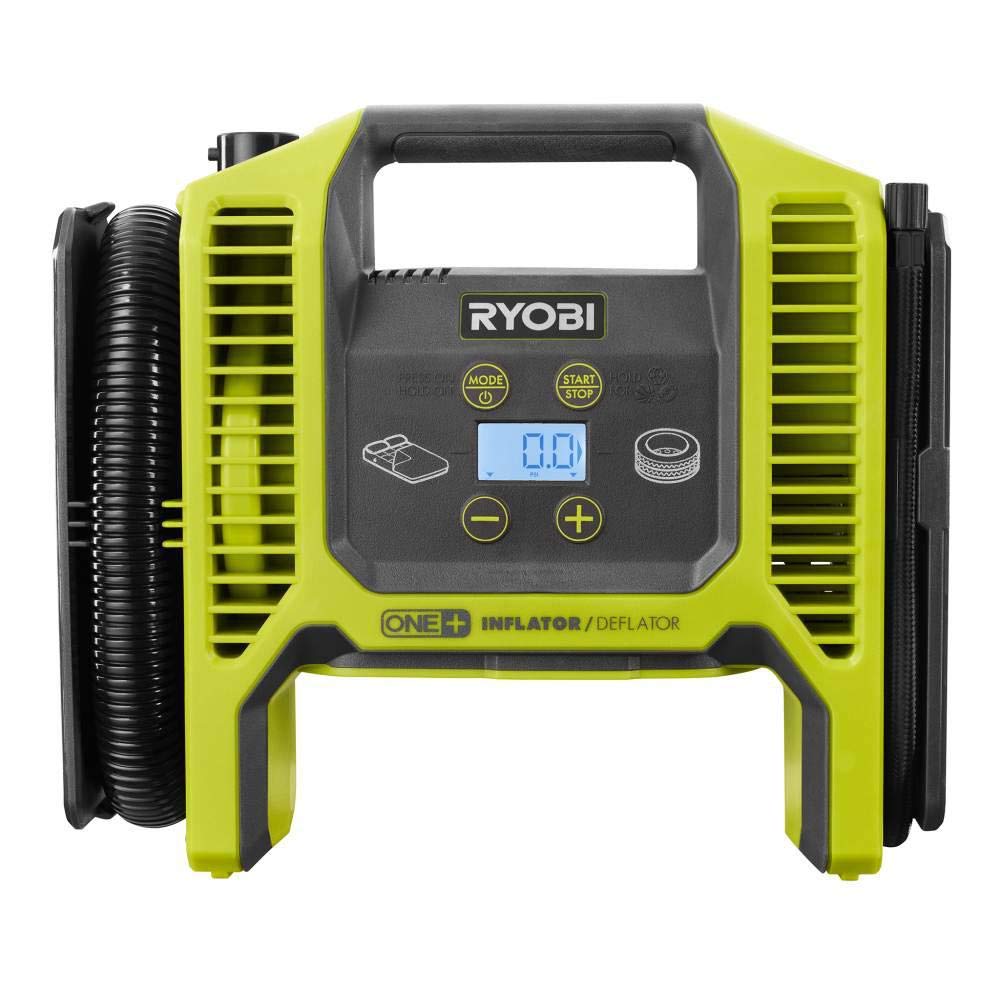 Ryobi ONE+ P747 - Inflador y desinflador de doble función de 18 voltios, solo herramienta (paquete mayorista, no minorista)