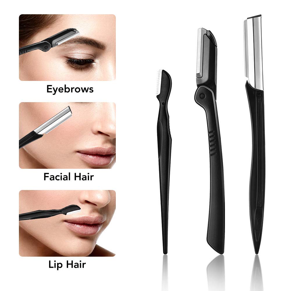 NOVIIML Razor, Eyebrow Kit, Multipurpose Exfoliating Dermaplaning Tool Face Razors for Women Girl, Eyebrow Grooming Set (11 in 1)
