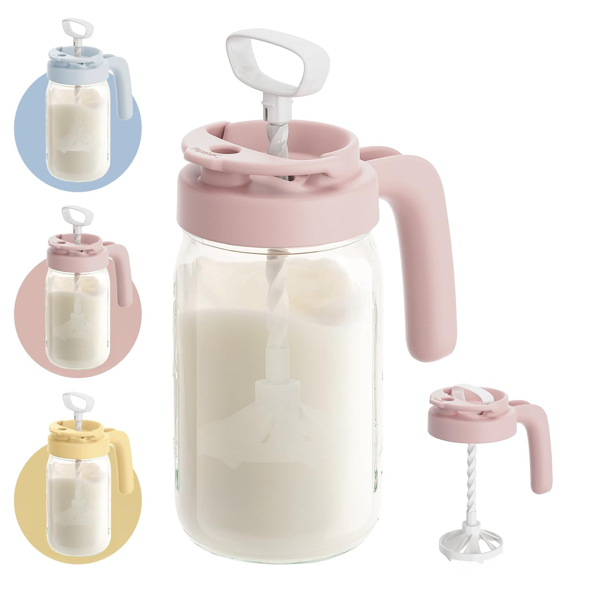 Papablic Glass - Jarra de leche materna, fórmula y recipiente de