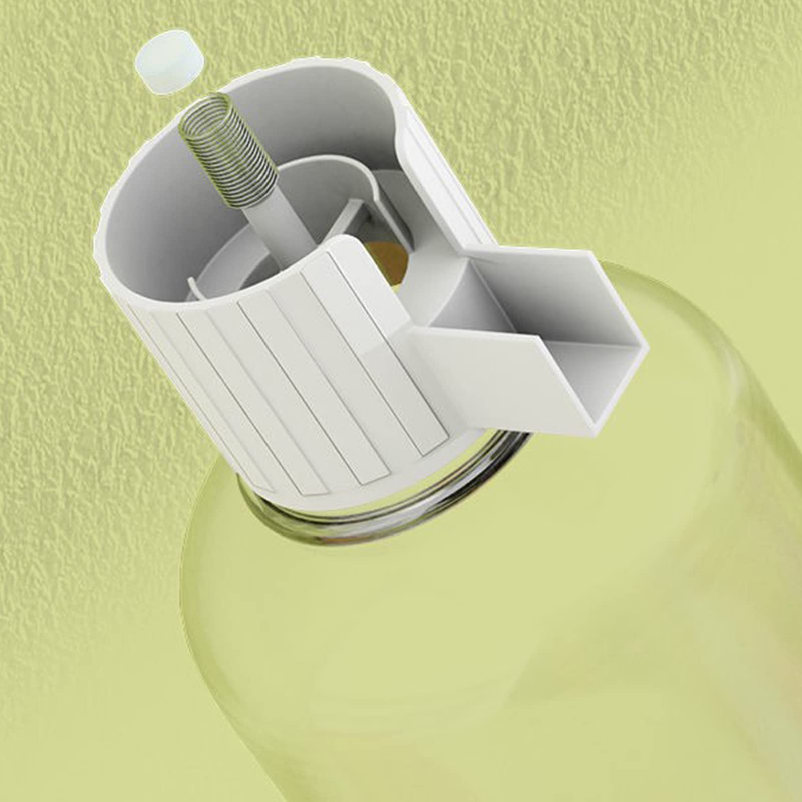 AMONIDA Plato Triple para Mascotas, Diseño Inclinable, Juego de Tazones de Agua para Mascotas, Protección de la Columna Cervical, Inodoro con Botella de Agua, Gato y Perro (Verde)