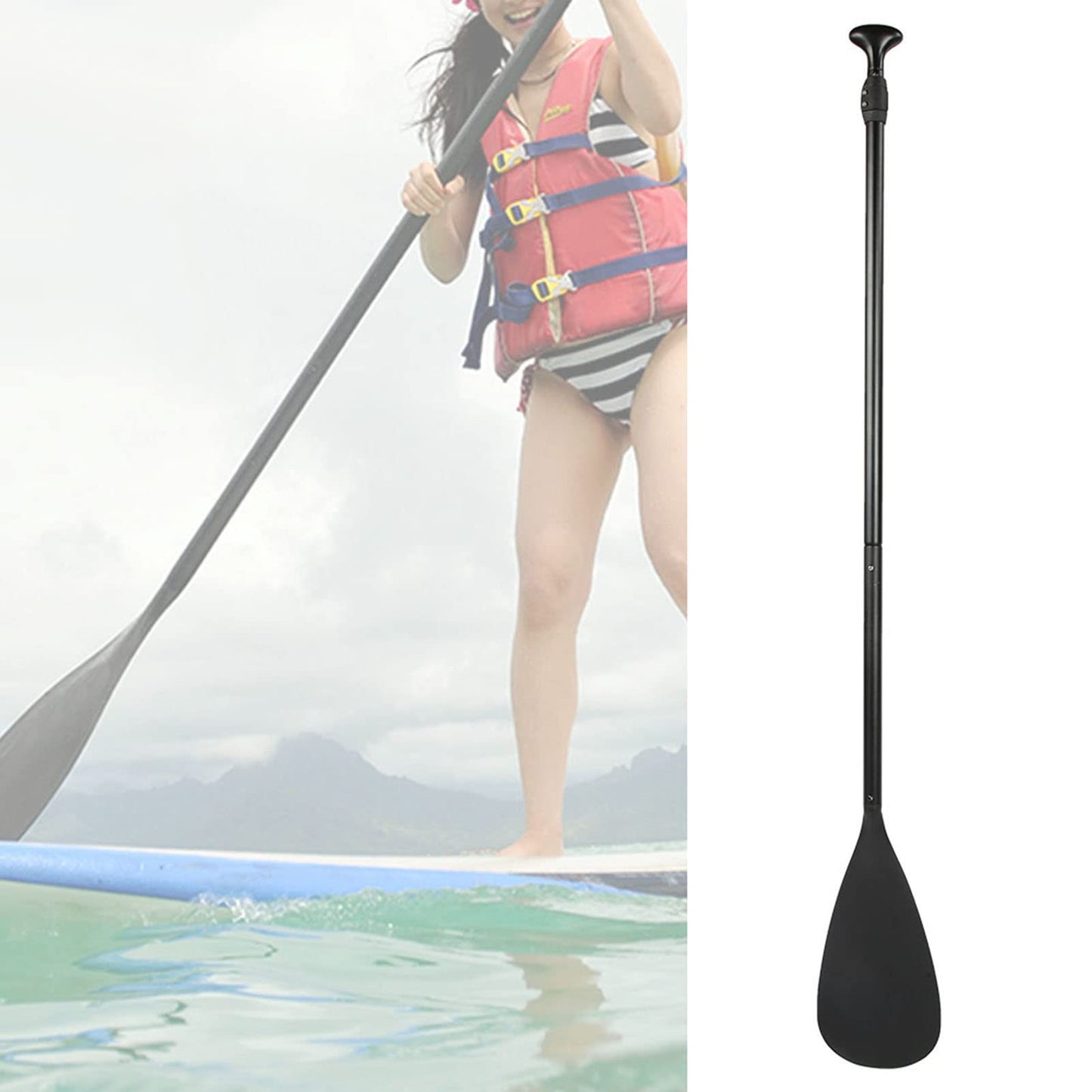 Paleta de Surf Mxtech Negro de Tubo de Aluminio para Navegar en Kayak para Todas Las Personas