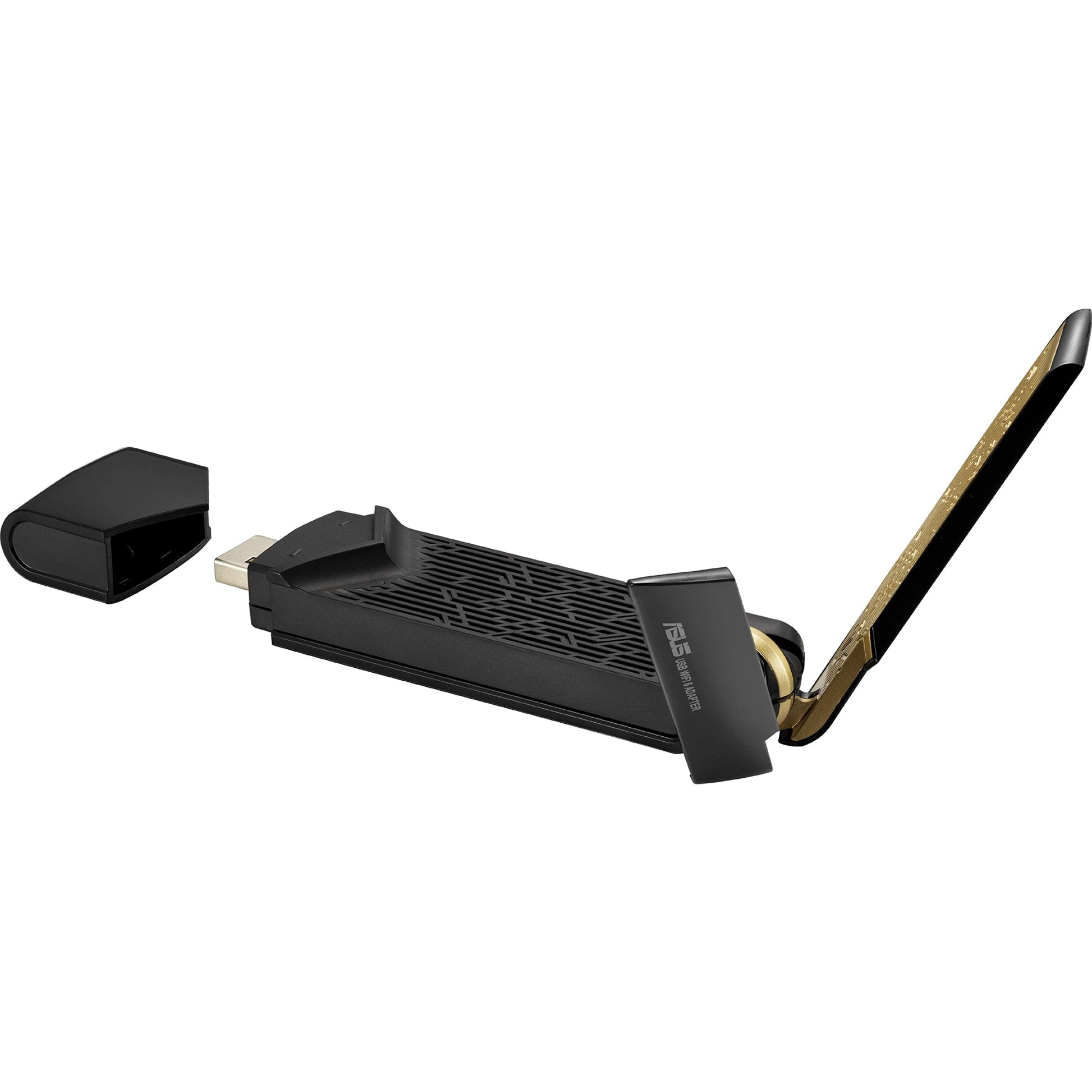 Adaptador WiFi USB Asus WiFi 6 AX1800, USB-AX56, WiFi 6 de doble banda, soporte 2x2, juegos y transmisión, Plug-and-Play, seguridad de red WPA3, MU-MIMO, Beamforming