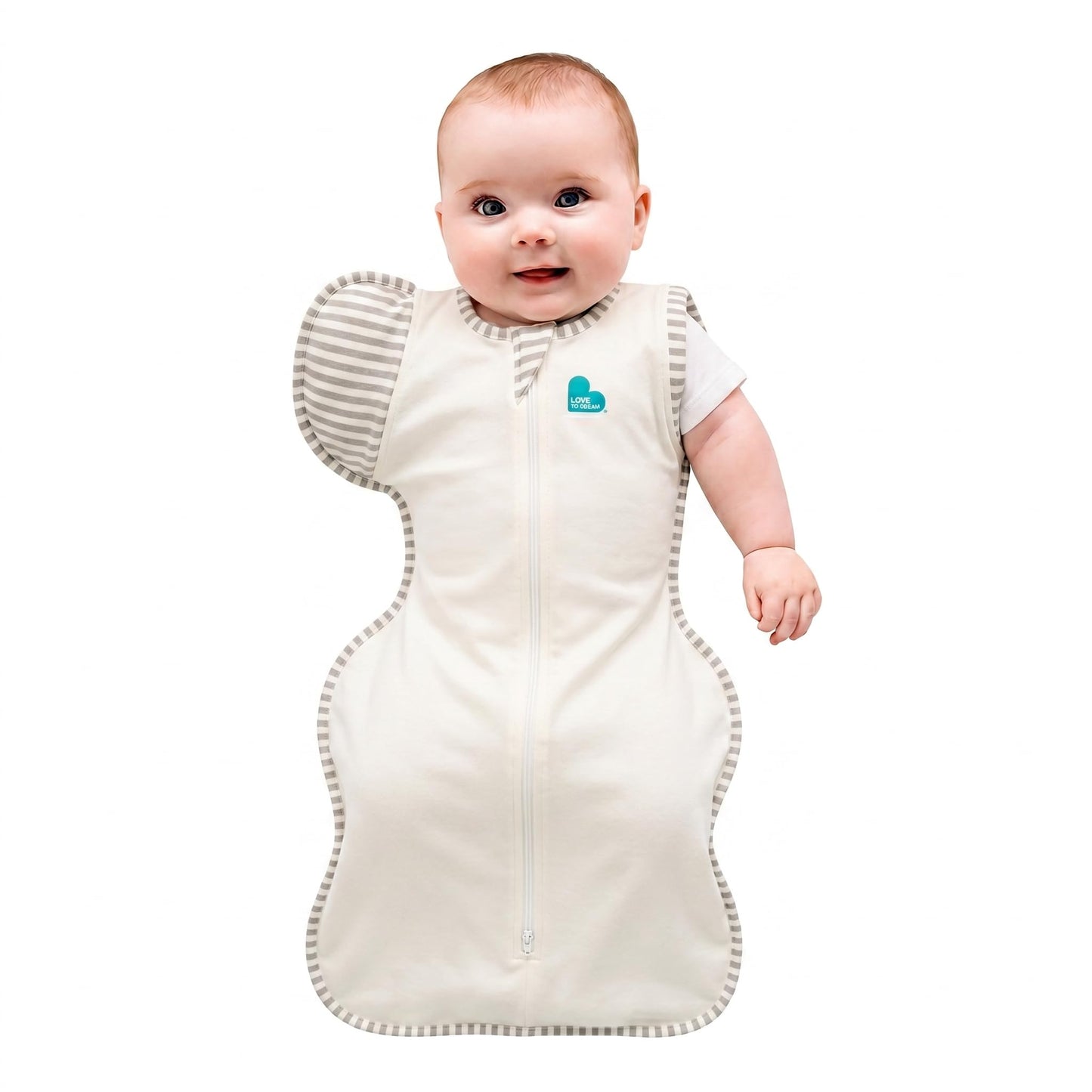 Love To Dream Swaddle UP, Saco para Dormir Bebe de Transición Organico Ideal para el Sueño Cómodo - Saquitos para Dormir Bebe 8.6-10.9 Kg para Climas de 20°C - 24°C - Costal de Algodón Color Crema