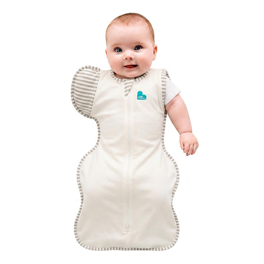 Love To Dream Swaddle UP, Saco para Dormir Bebe de Transición Organico Ideal para el Sueño Cómodo - Saquitos para Dormir Bebe 8.6-10.9 Kg para Climas de 20°C - 24°C - Costal de Algodón Color Crema
