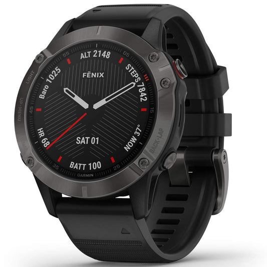 Garmin 010-02158-10 Fenix Monitor Garmin Fénix 6 Zafiro Negro, color Negro, pack of/paquete de 1