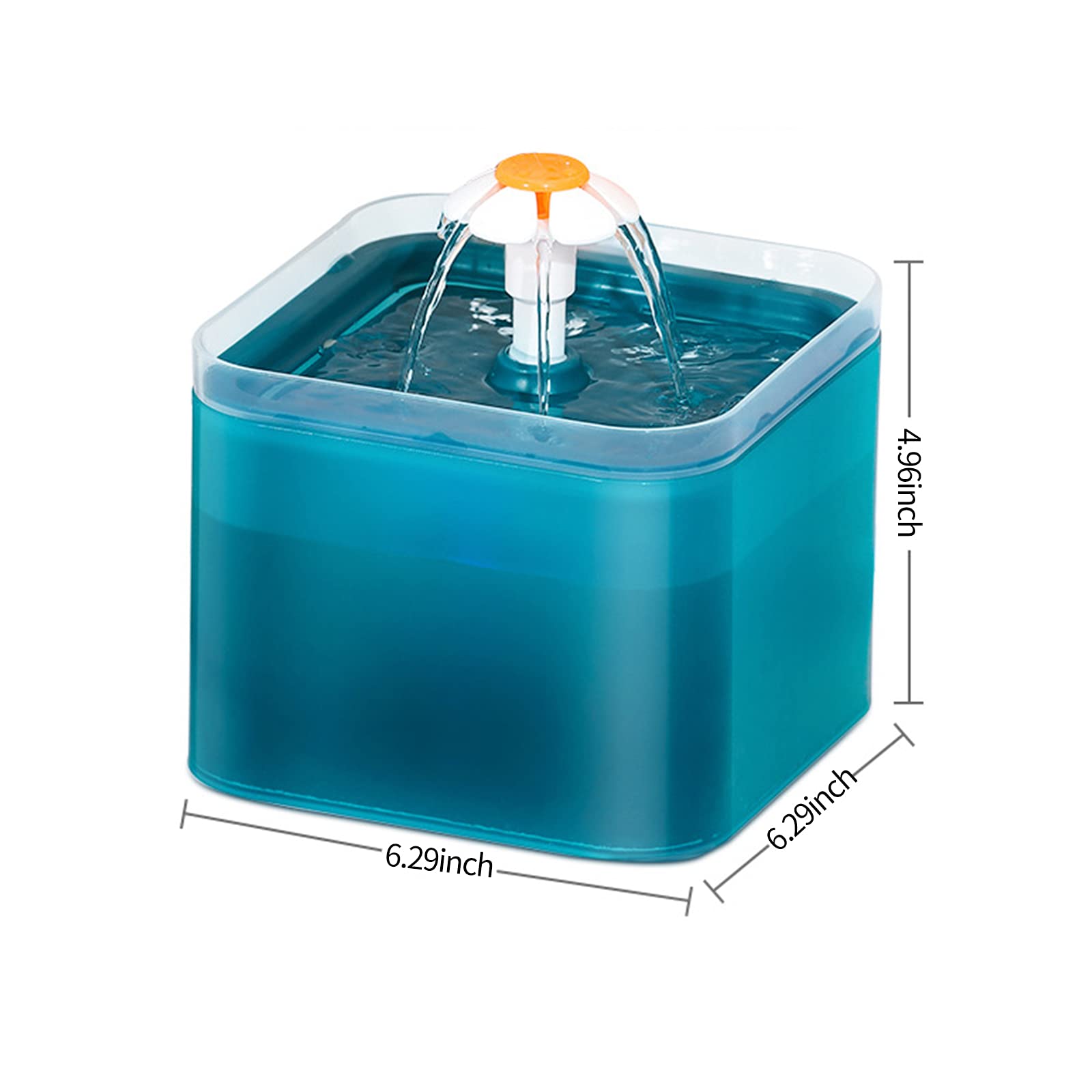 Feiniao Bebedero para Gato, 2L Fuente de Agua para Gato con Luz LED de Nocturna, 3 Modos de Agua, Dispensador de Agua para Gatos Mascotas y Perros Pequeños, Bomba Silenciosa, 2 Filtros de Algodón