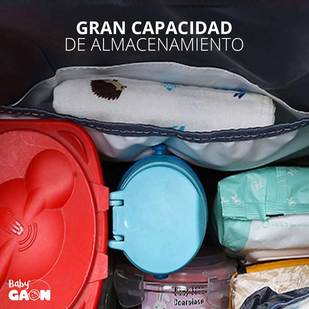 Mochila Moderna Térmica Con Cambiador Pañalera Multifuncional, Bolso Pañales Gran Capacidad, 15 Compartimientos Organizadores Moderna Bolsa de Pañales … (Verde.)-#11001001013101010502#
