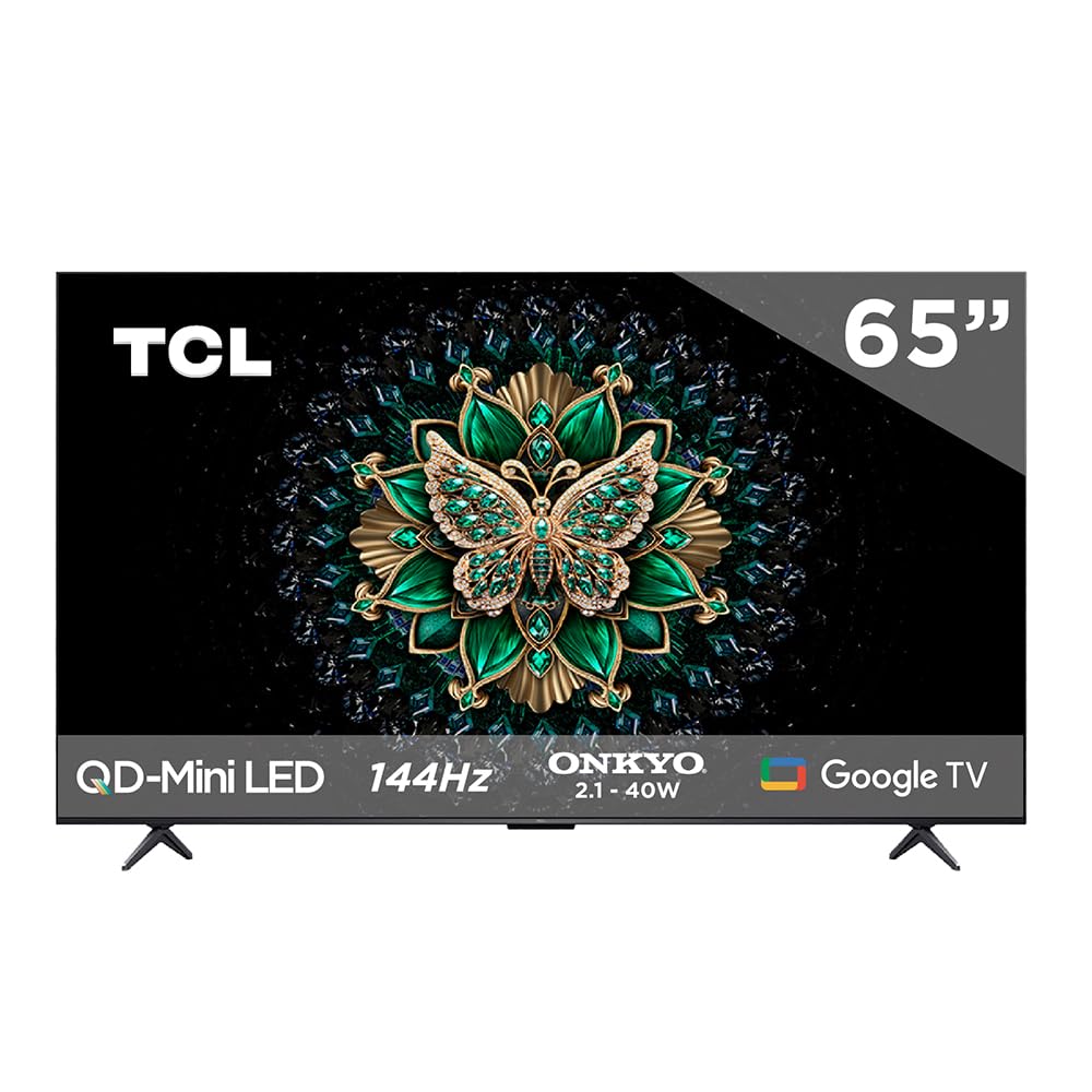 Smart TV TCL 65" QLED MiniLED 4K con Google TV y Google Assistant en Negro para Todos los Usuarios