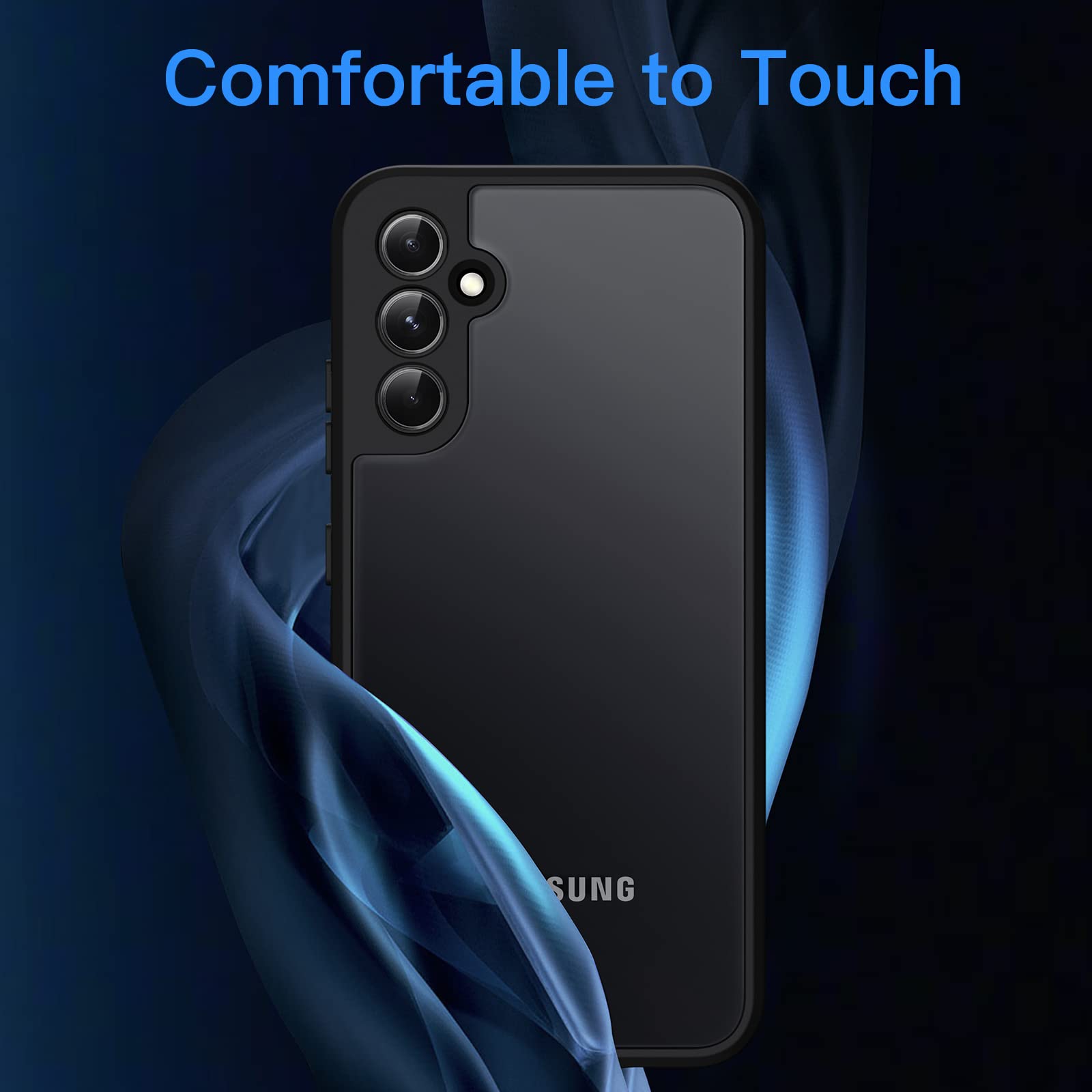 JETech Funda Mate para Samsung Galaxy A54 5G 6,4 Pulgadas, Carcasa Fina Trasera Translúcida Esmerilada, Antihuellas (Negro)