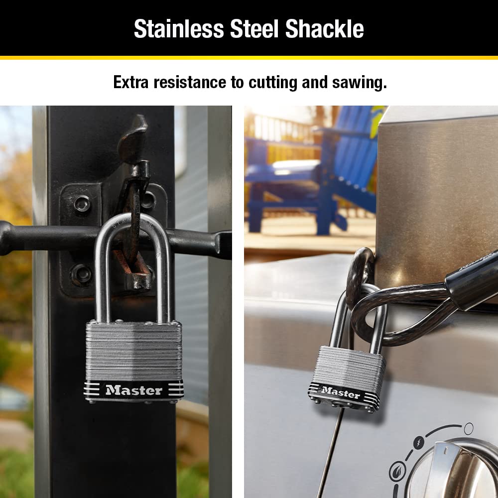 Candado de Acero Inoxidable Master Lock 1SSKADLF para Exteriores con Llave