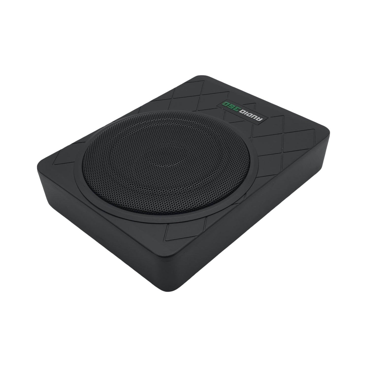 AUDIO360 AD1500US - Subwoofer amplificado de 1500 W, bajo el asiento, filtro de paso bajo ajustable, control de potencia de graves, diseño compacto, perfecto para sistemas de audio de coche