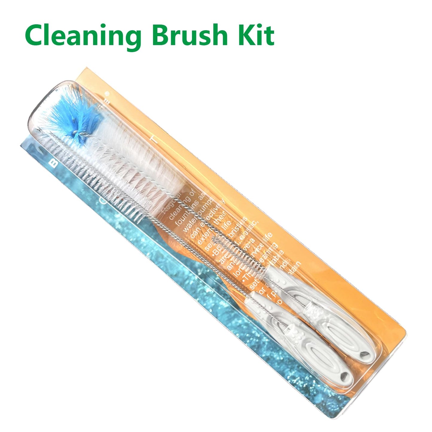 Bloombloomme - Kit de cepillo para polvo de limpieza para fuentes de agua para gatos, kit de limpieza para fuentes de interior y perro, cepillo para polvo de limpieza con 4 cepillos adecuado para la