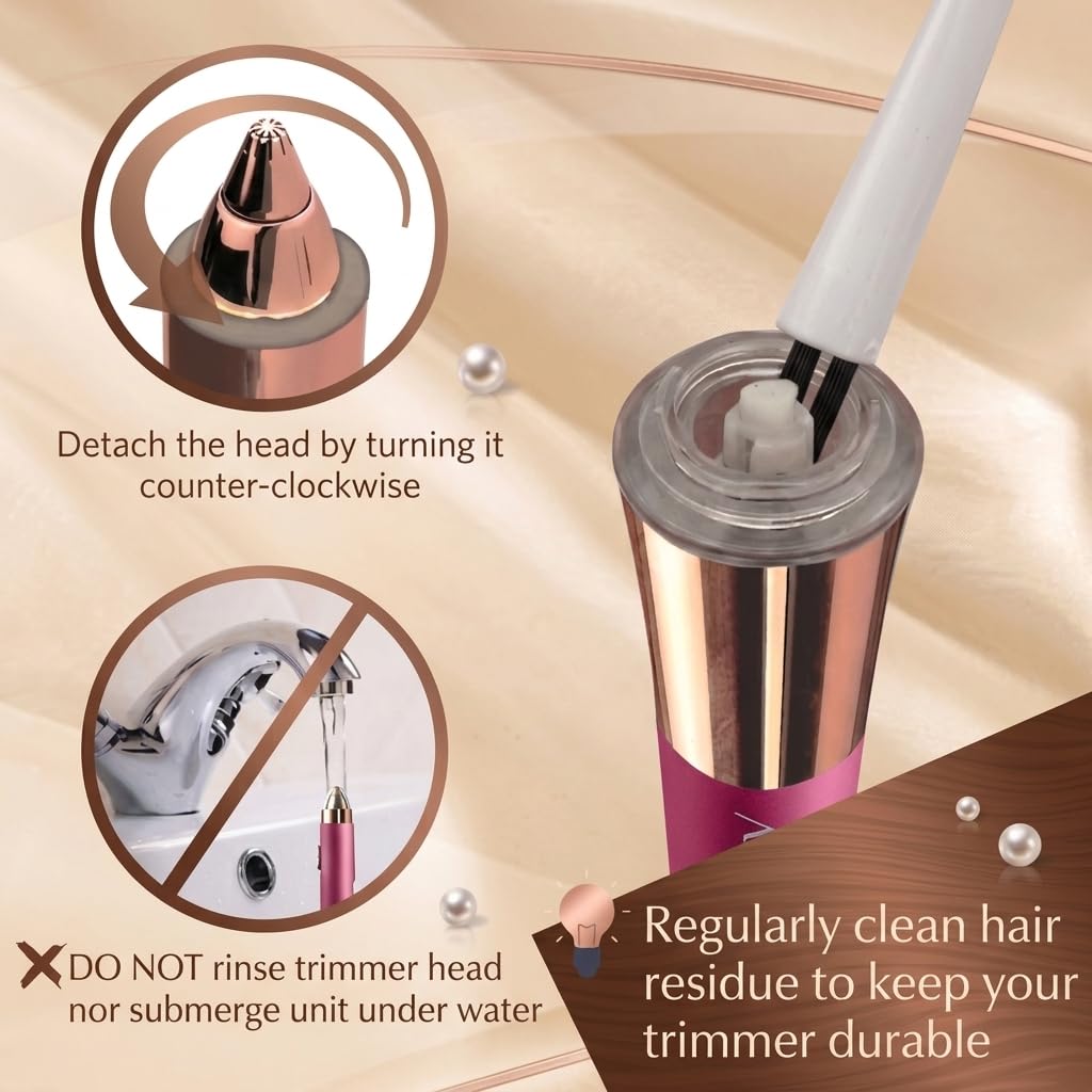 Depiladora Eléctrica Indolora para Mujer, Elimina Vello de Cejas y Facial