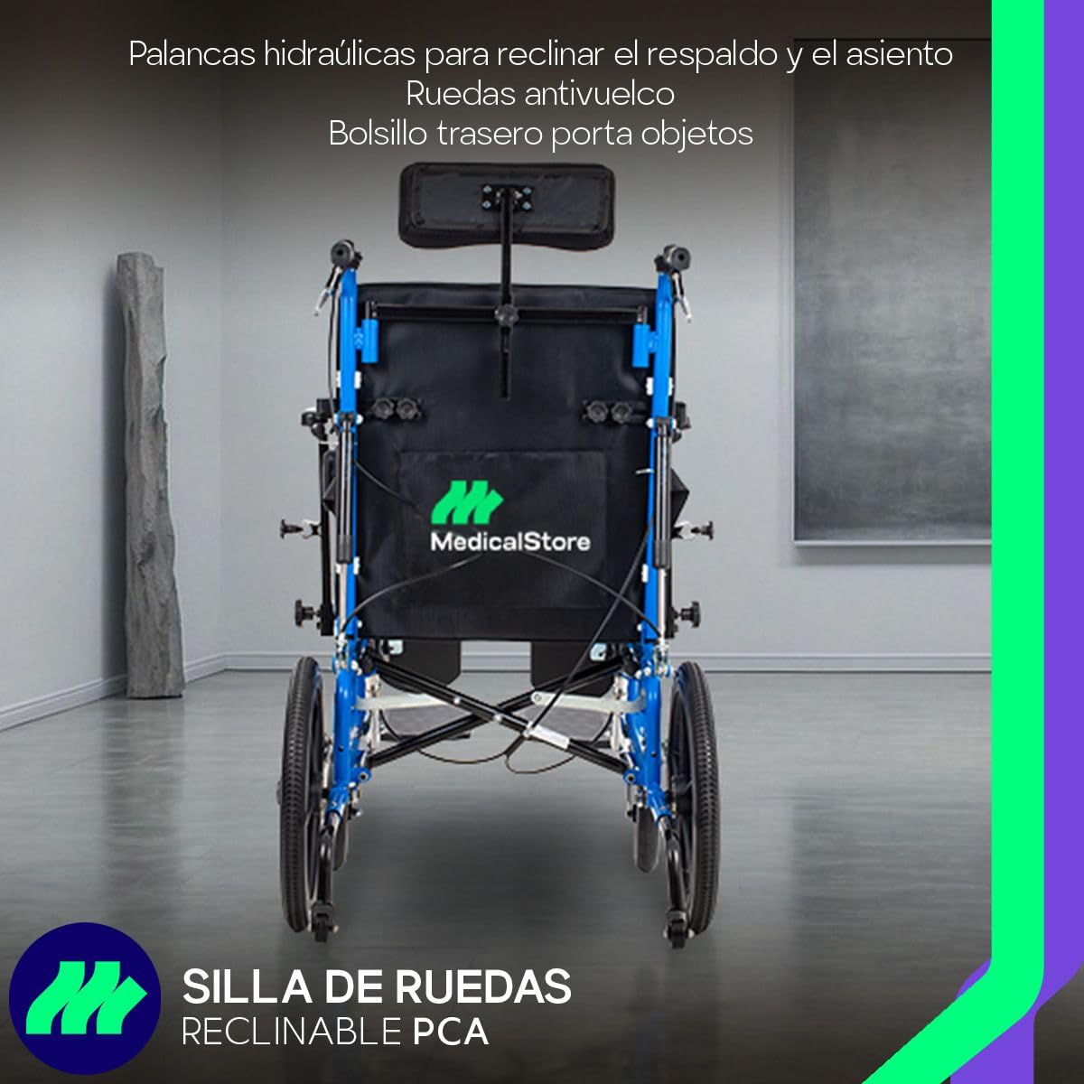 Silla de Ruedas Medical Store Roja Negra Acero Resistente para Adulto con Eleva Piernas Desmontables y Descansabrazos Ajustable para Parálisis Cerebral de Lujo