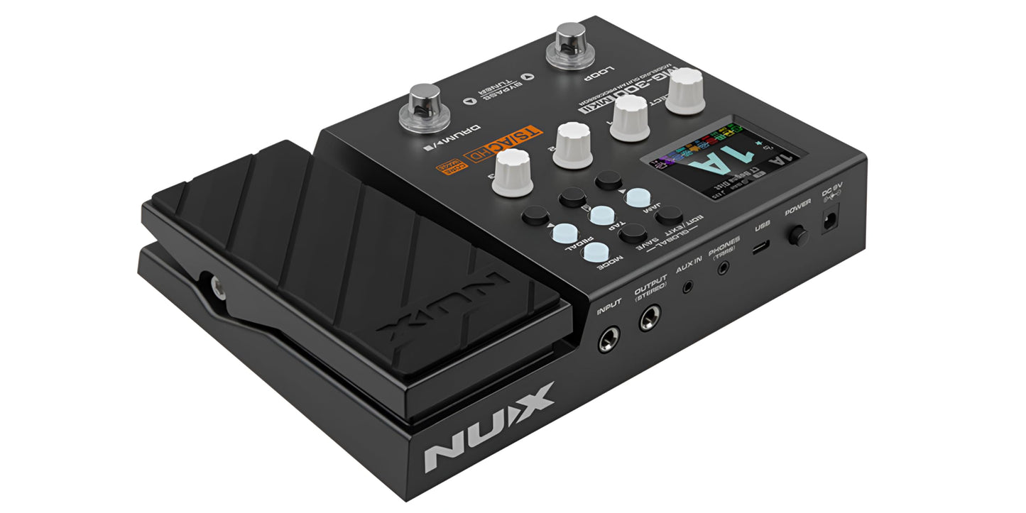 Pedal Multiefectos NUX MG-300 MKII Negro con Soporte IR y Tonos Personalizables
