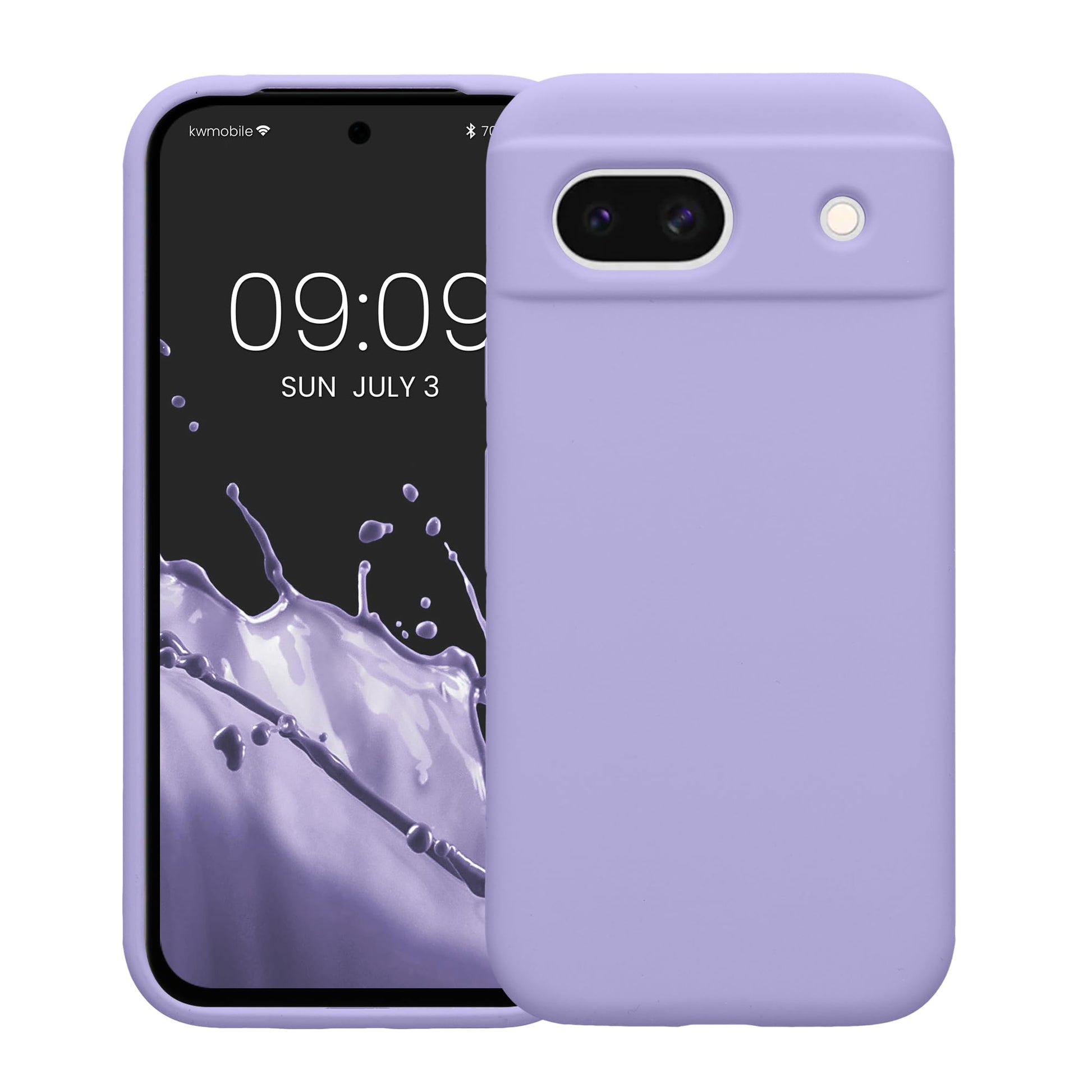 kwmobile Carcasa Compatible con Google Pixel 8a Funda - Case TPU y Silicona antigolpes - Apto Carga inalámbrica - Lila