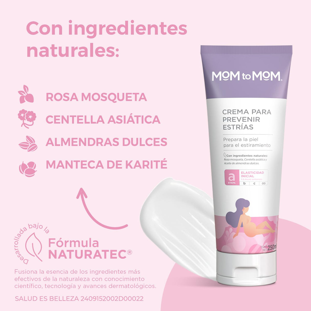 MOM to MOM Crema para Prevenir Estrías ETAPA a 250ml