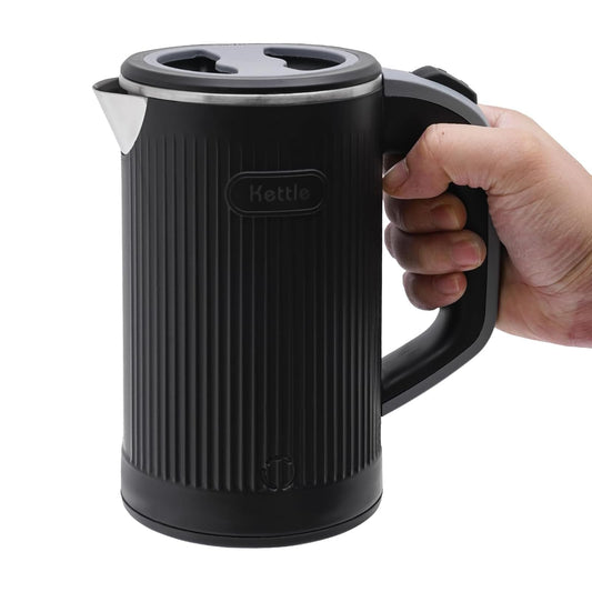 Tetera Electrica RYEWGRV Negro Acero Inoxidable Portátil 0.8 L 600 W