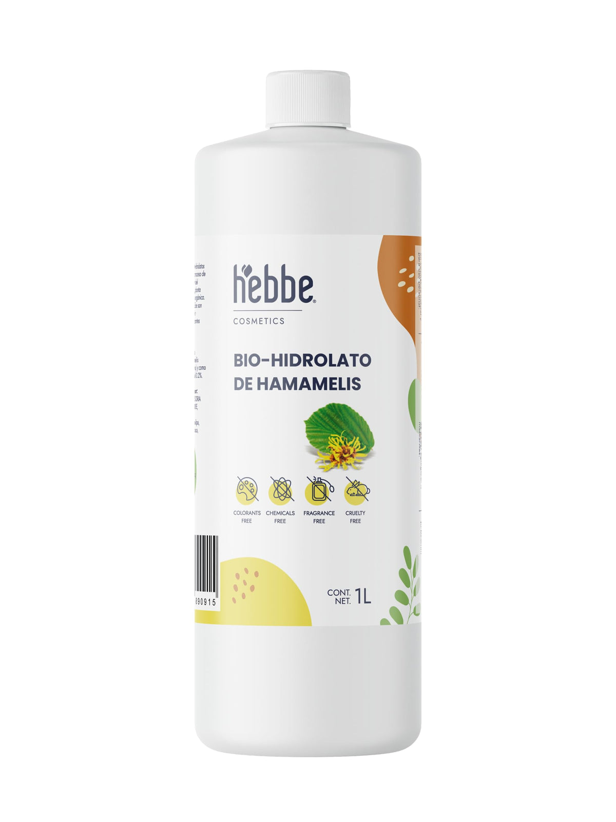 HEBBE - Hidrolato de Hamamelis 1 L | Estimula Colágeno | Fijador de Maquillaje | Ideal para Pieles Sensibles | Efecto Anti-Edad